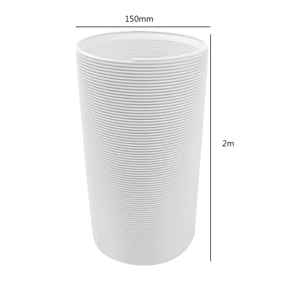 130 150 mm Kanalverlängerungsrohr, teleskopisch, flexibel, für mobile Klimaanlagen, Abluftschlauch, Zubehör, Entlüftungsschlauch, 1,5/2 m