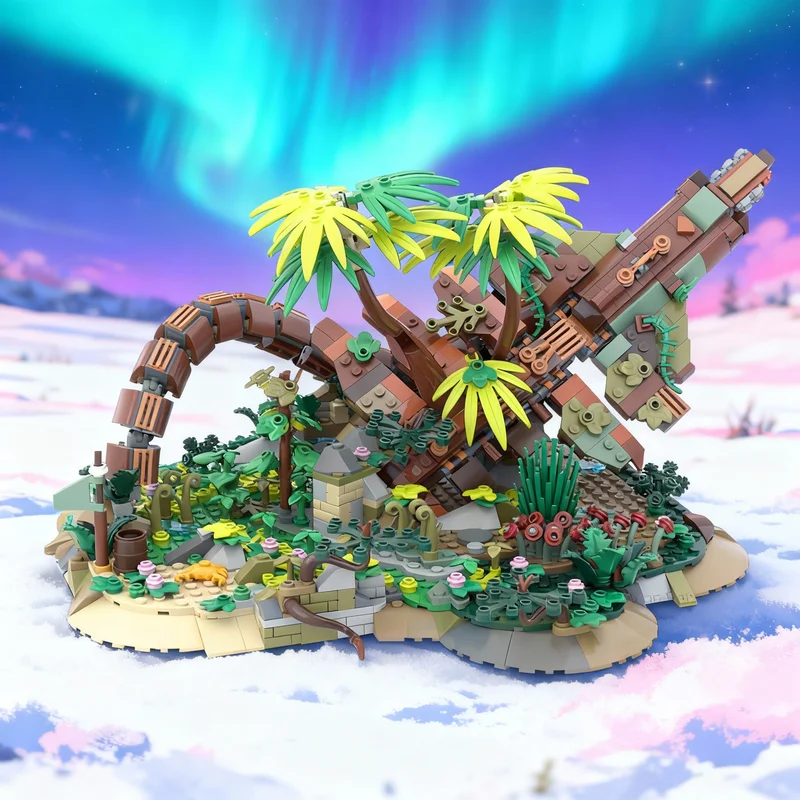 

Набор строительных блоков MOC «Руины Хоруса» (1006 деталей) по мотивам игр Horizon Games, креативный подарок для самостоятельной сборки, декоративное украшение, премиум-класс, для взрослых и детей