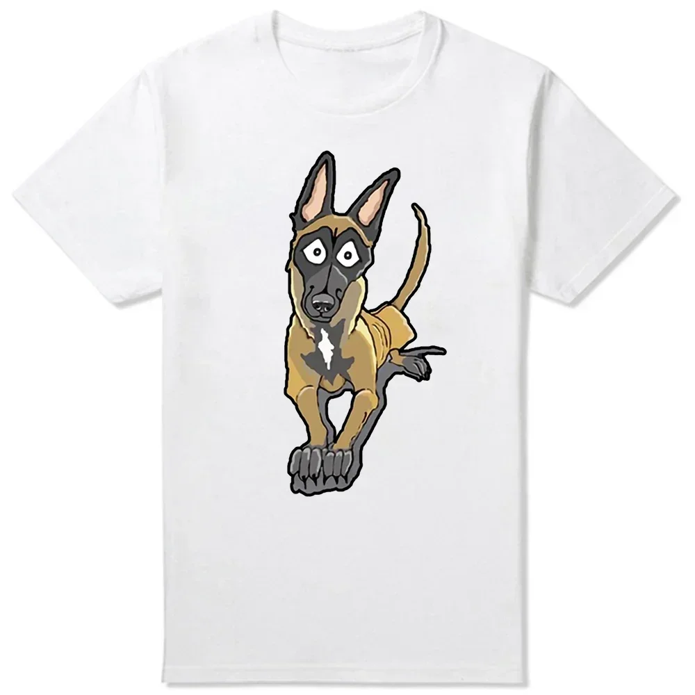 Funny Vintage Japanese Belgian Malinois T Shirts Clothing Casual Basic T-shirts Tee Tops Round Neck Short-Sleeve Fashion Tshirt