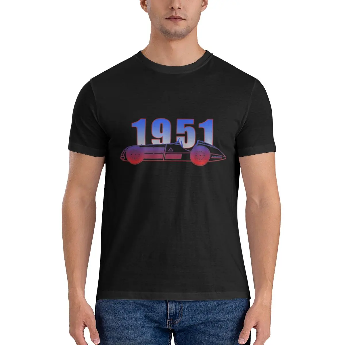 Men T-Shirt World Motorsport Championship 1951 Funny 100% Cotton Tee Shirt Short Sleeve T Shirt Round Collar Tops Party