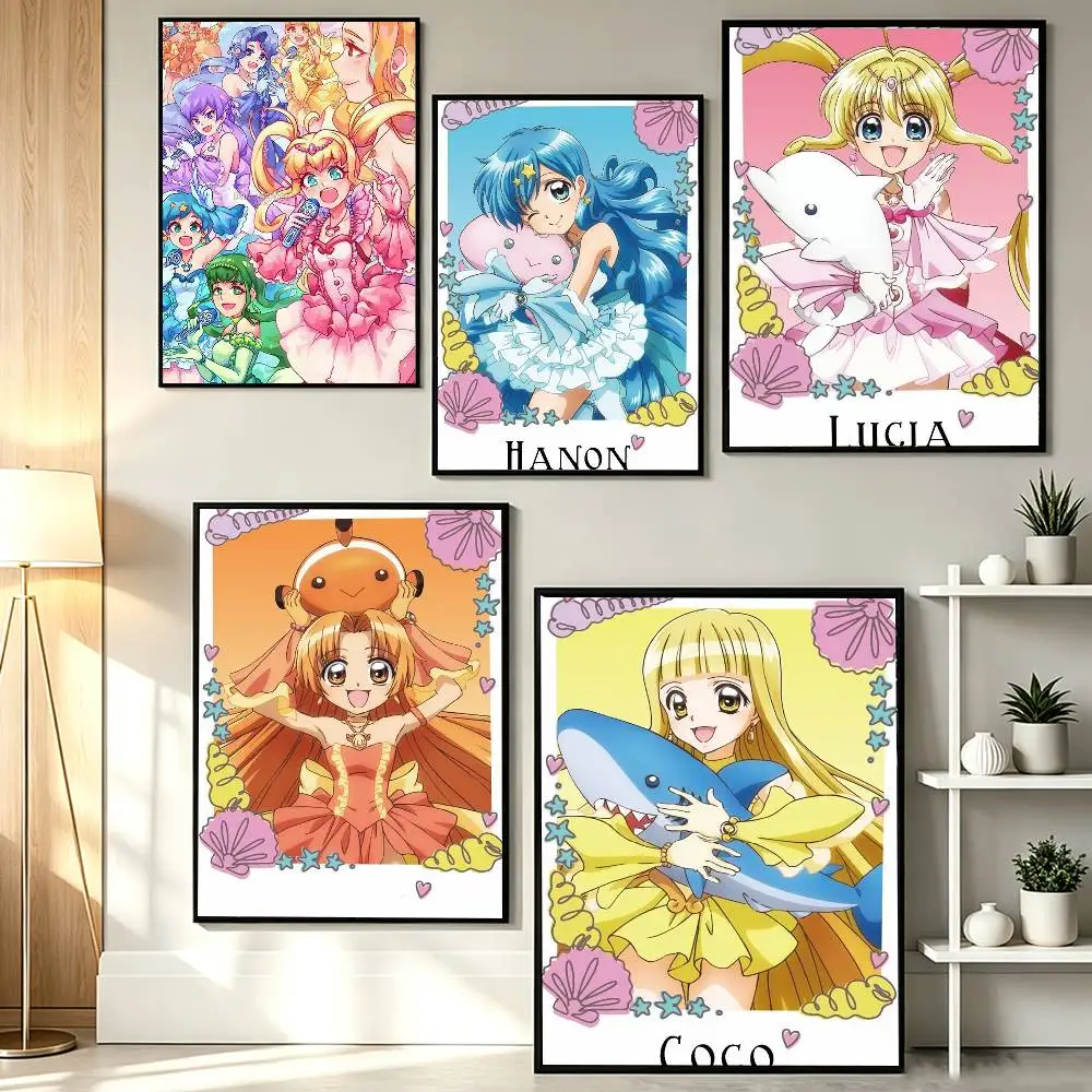 Mermaid M-Melody Pichi Pichi Pitch Poster HD Self Adhesive Waterproof Wall Art Ideal for Home Office Dorm Gift