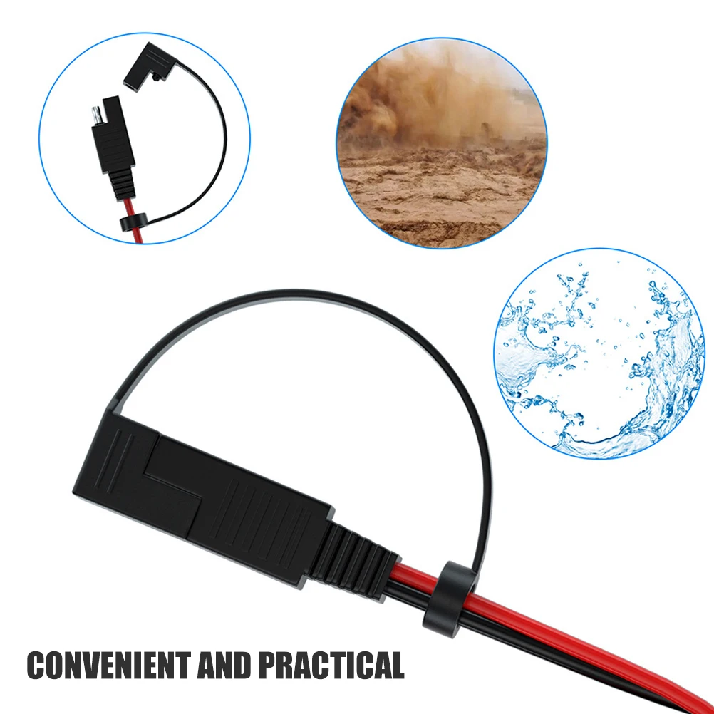 

1Pcs Solar Fuse Sae Terminal Wire Replacement Extension Cable Durable Safe Power Supply Connector Harness