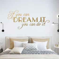 Large Quotes Motivating Dream Phrases Wall Sticker Home Decoration Accessories If You Can Dream It You Can Do It Vinyl Stickers