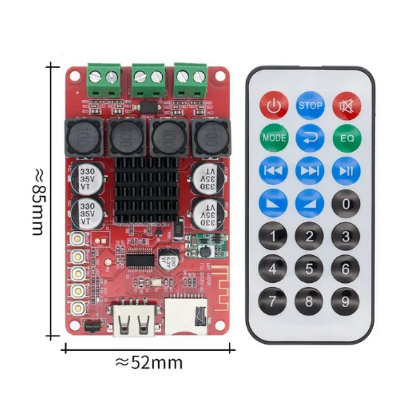 TPA3116 2*50W amplifier module 2X50W bluetooth 2.1 TF card decoding with remote control amplifier board