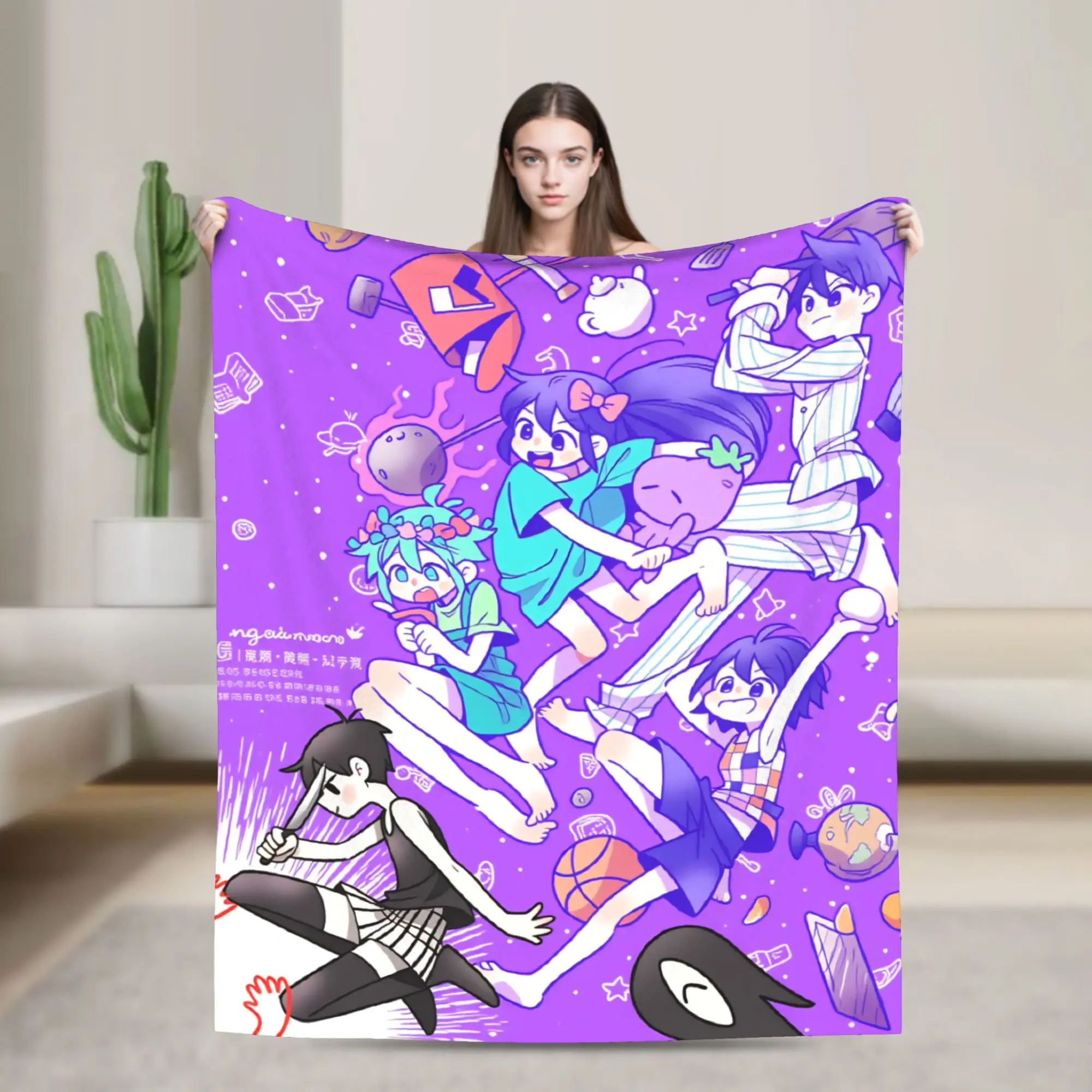 

Фланелевое одеяло Omori Omori, Новое поступление, модное искусство, мягкие прочные постельные принадлежности, трендовое покрывало для спальни, покрывало для дивана-кровати