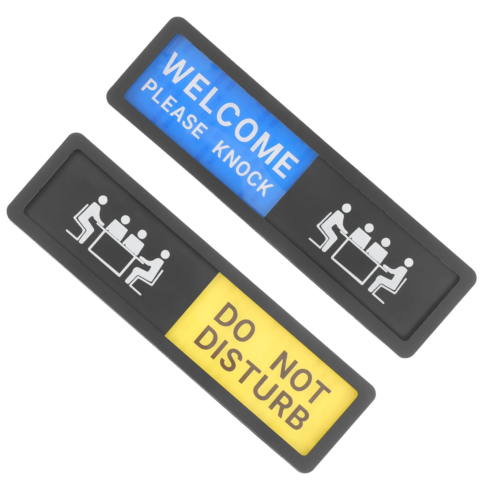 

2pcs Door Sign For Office Do Not Disturb Slide Indicator Privacy Signboard Bedroom Conference Room Dorm Acrylic Knock Before
