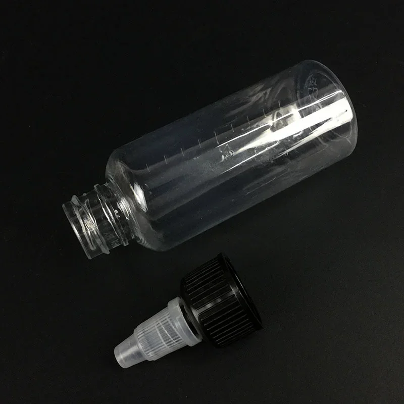 5p 10ml-100ml abgestufte transparente Haustier Plastik flasche Farbe, Flüssigkeit, Kleber Reise behälter Tattoo Tinte abgestufte Tropf flasche