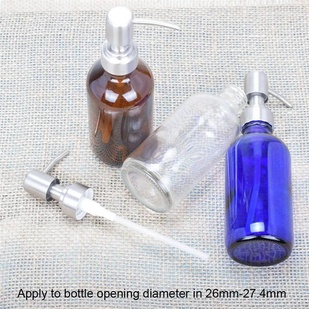 Vervangingspomp Roestvrijstalen zeep- en lotiondispenserpomp Vervangkop voor een diameter van 26 mm-27,4 mm