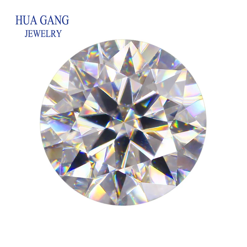 Loose Moissanite Stones 3 CT D Color Round Brilliant 9mm VVS1 Excellent Cut Grade Test Positive Lab Diamond Stone