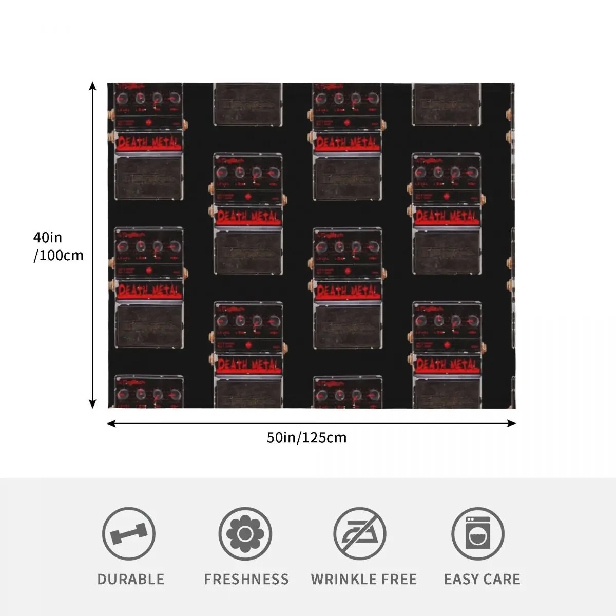 Digitech Death Metal Guitar Pedal vintage Throw Blanket Soft Home Decor Blanket for Couch Bedroom view 4