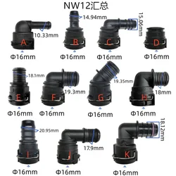 NW12 plastic connector black color original fittings 2pcs a lot