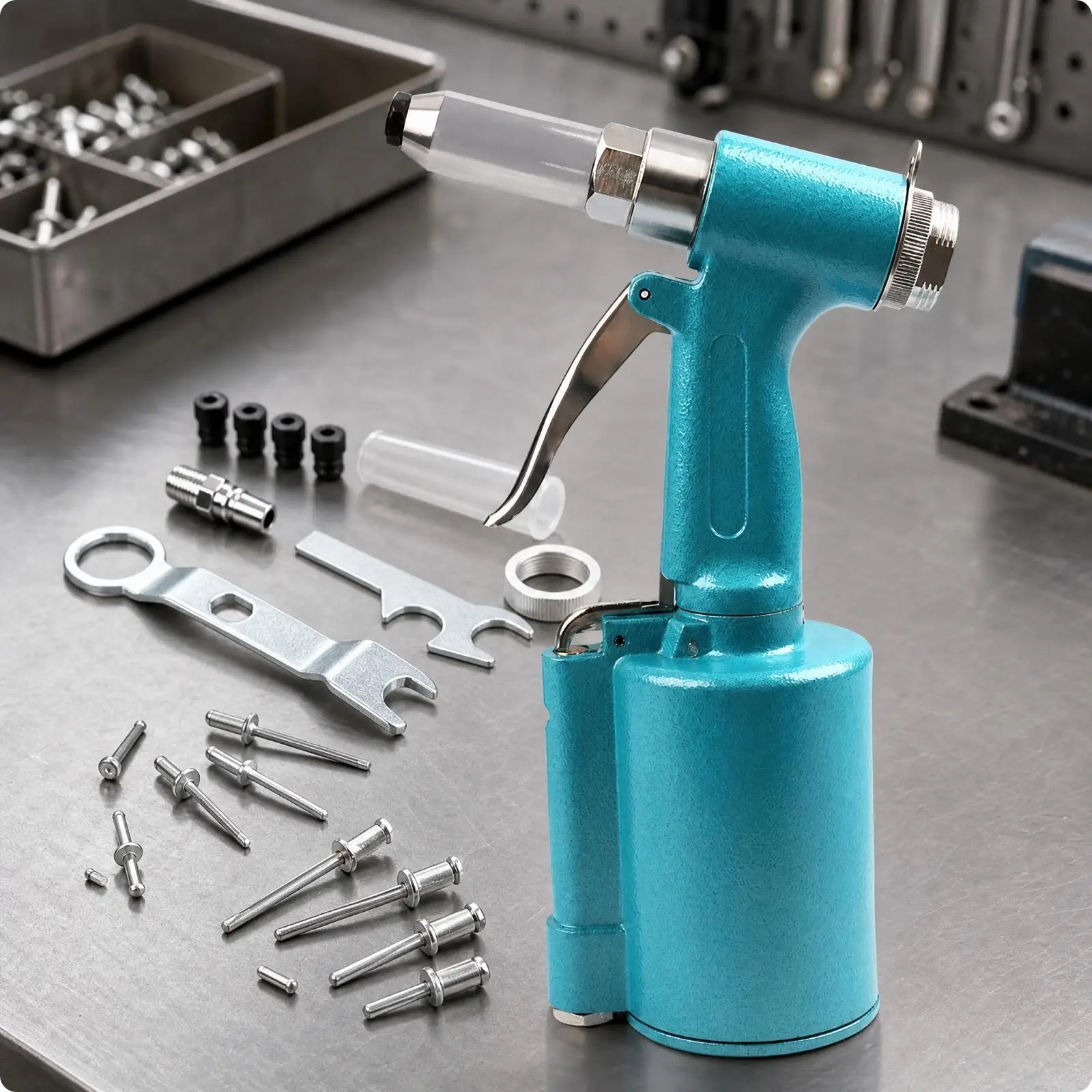 Air Rivet Kit with Nose Pieces Long-Lasting for Equipment Assembly
