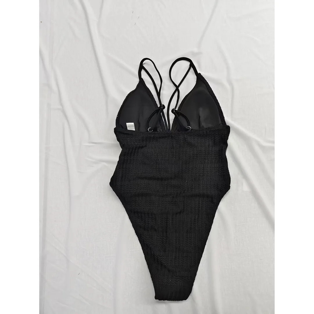 S - XXL, 5 Farben, V-Ausschnitt, transparentes Netzmaterial, Damen-Badeanzug, einteiliger Badeanzug, Damen-Badebekleidung mit hohem Beinausschnitt, Monokini, Badeanzug, Badebekleidung, Modell V6168. – Detail 35