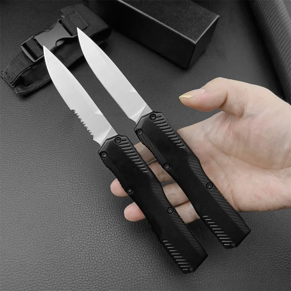 Full / Serrated Knife Livewire 9000 Assisted Tactical Pocket Knife Zinc Alloy Handle Survival Outdoor Hunting Camping Tool