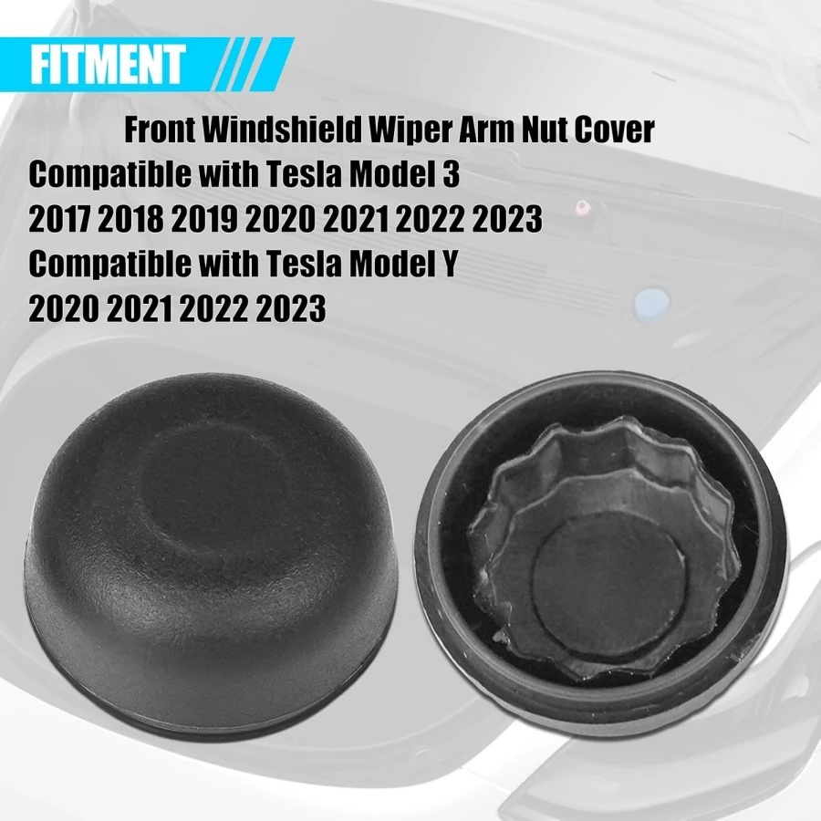 1106610-00-A For Tesla Model 3/Y 2019-2023 Front Windshield Wiper Arm Nut Cover Cap Replacement Left and Right 110661000A