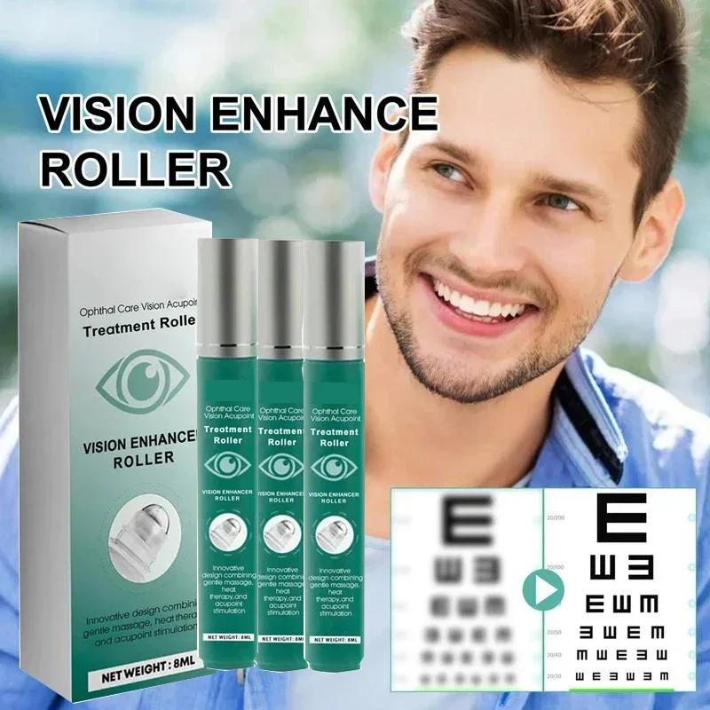 Rouleau de massage sous les yeux pour améliorer la vision, produits de soins oculaires anti-fatigue, améliore la vue, améliore les instituts