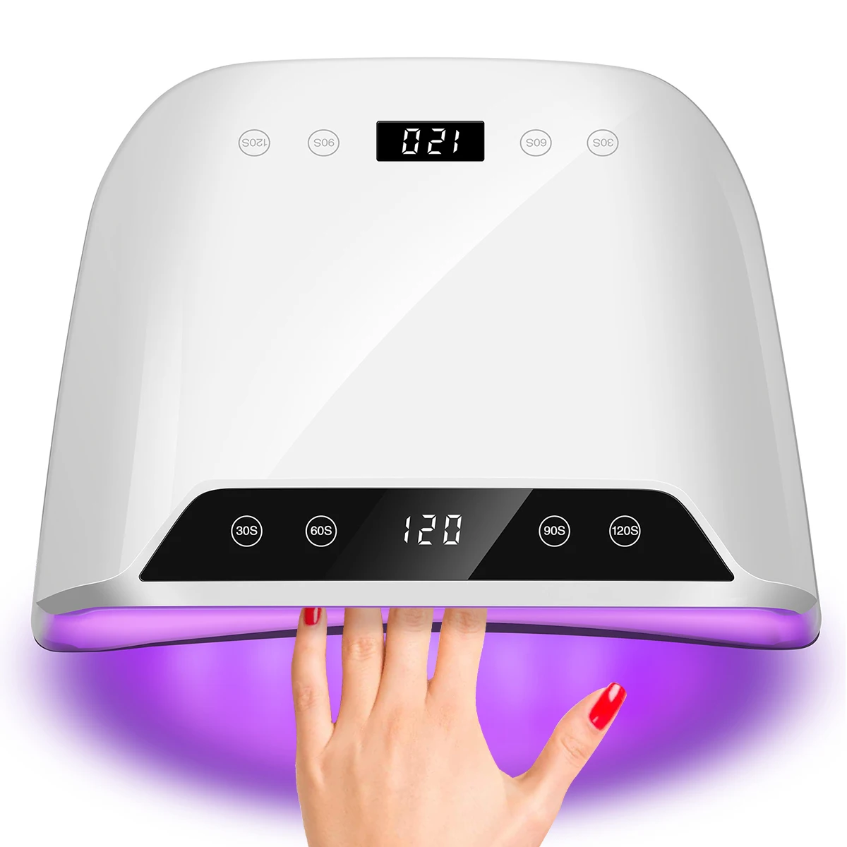 Professional Nail Drying Lamp 72 LEDS Nail Lamp with LDC Display and 4 Timers Nail Dryer for Salon Gel Manicure or DIY at Home