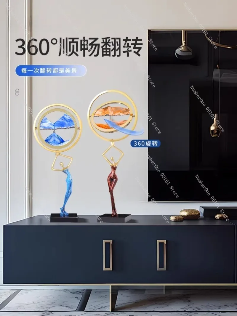 3D Quicksand Painting Ornament Luxury Decorative Art Frame Living Room TV Cabinet Desktop Decoration Gift