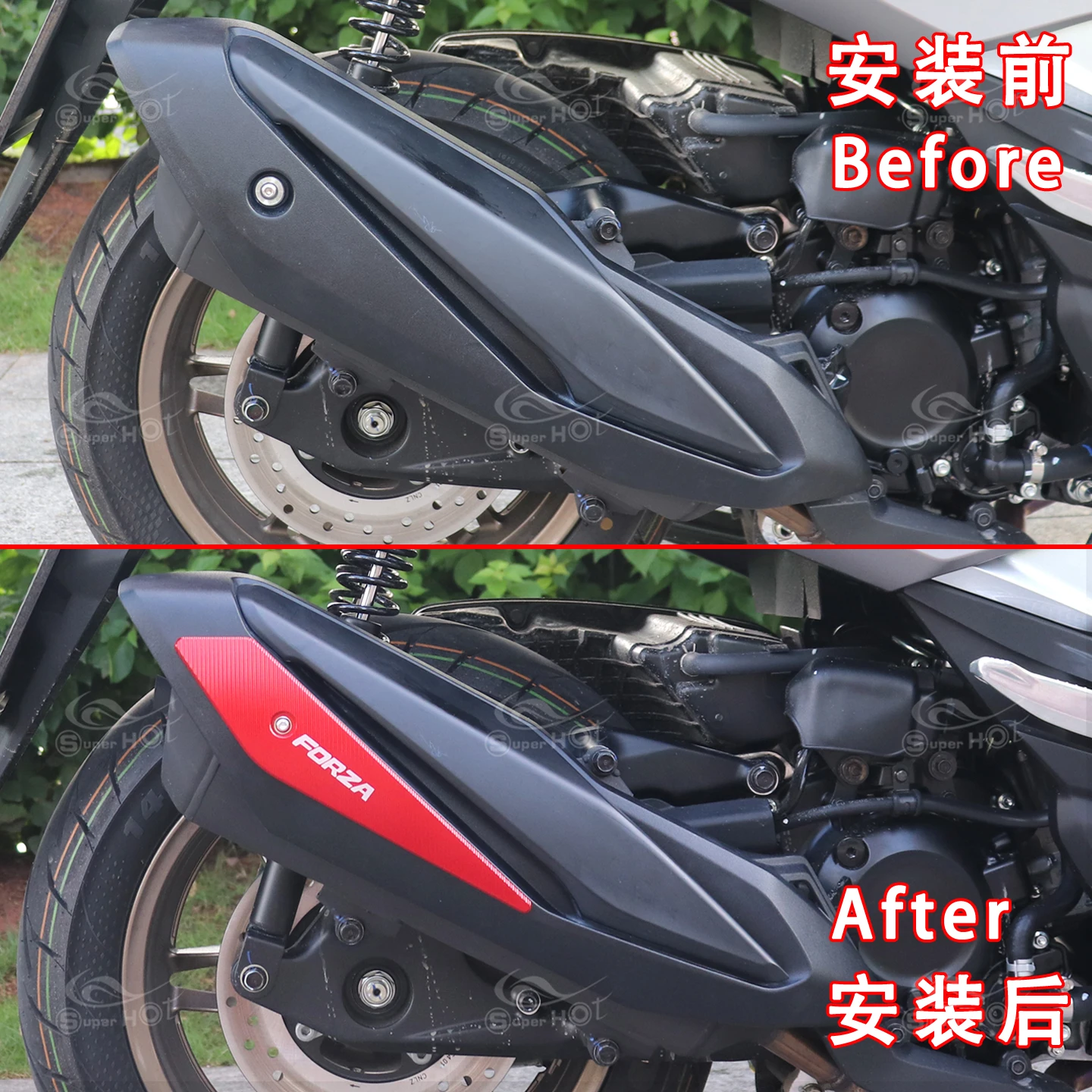 Motorcycle Accessories Aluminium Exhaust Hood Decorative Cover Exhaust Orotective Cover for Honda NSS350 FORZA350 NSS FORZA 350