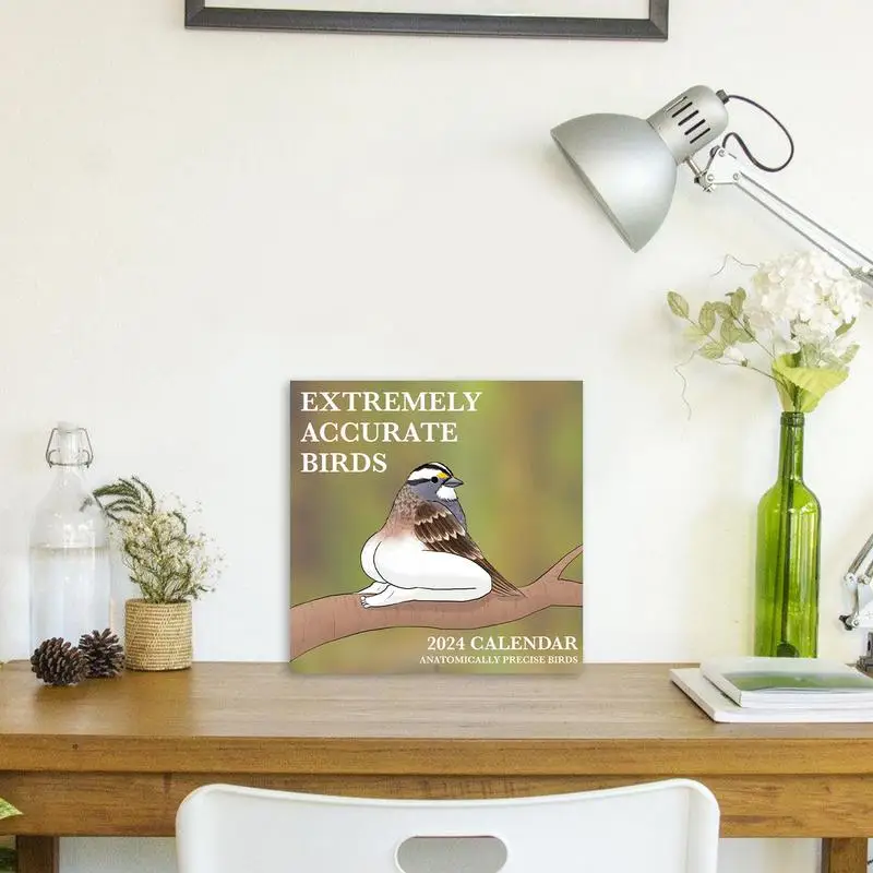 2024 Calendar Of Extremely Accurate Birds Decorative Wall Monthly Calendar For Bird Lovers Room Calendars For Bedroom Living