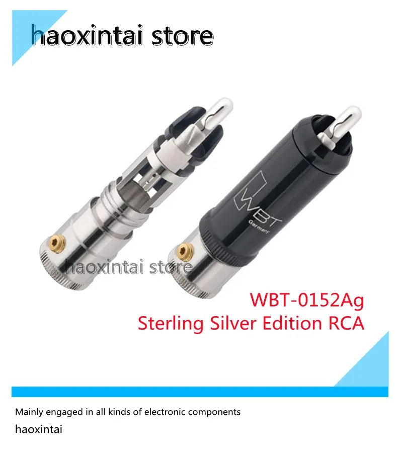 

1pcs German original WBT 0152Ag 0152 sterling silver version of hifi fever RCA signal line lotus plug