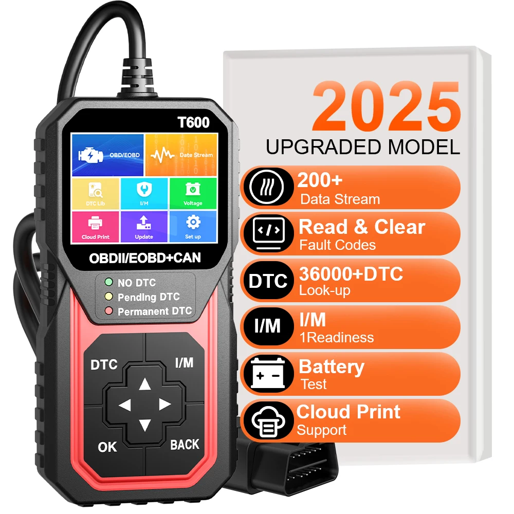 

Автомобильный диагностический инструмент T600 OBD2 сканер тест датчика кислорода автомобильный DTC считыватель кодов профессиональная поддержка облачного печати