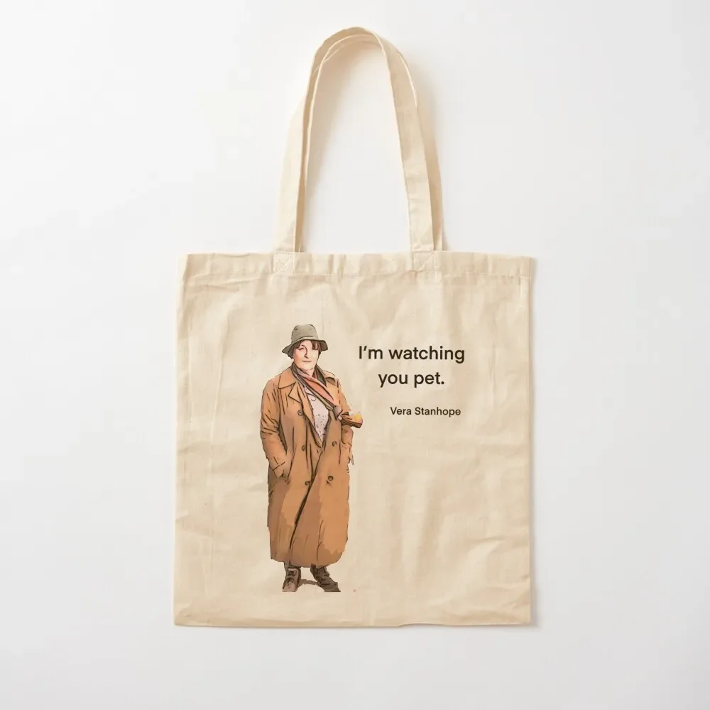 

DCI Vera Stanhope: I'm watching you pet. Tote Bag large tote bag cloth bag woman Lady bags Shopper