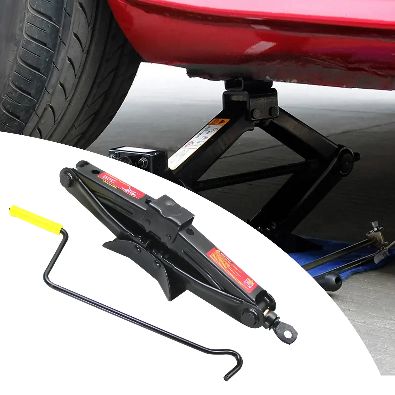 Steel Jack Utility Universal Sturdy with Handle Professional 1.5 Ton Repair Tool Tire Jack for Auto SUV Truck Sedan Vehicle