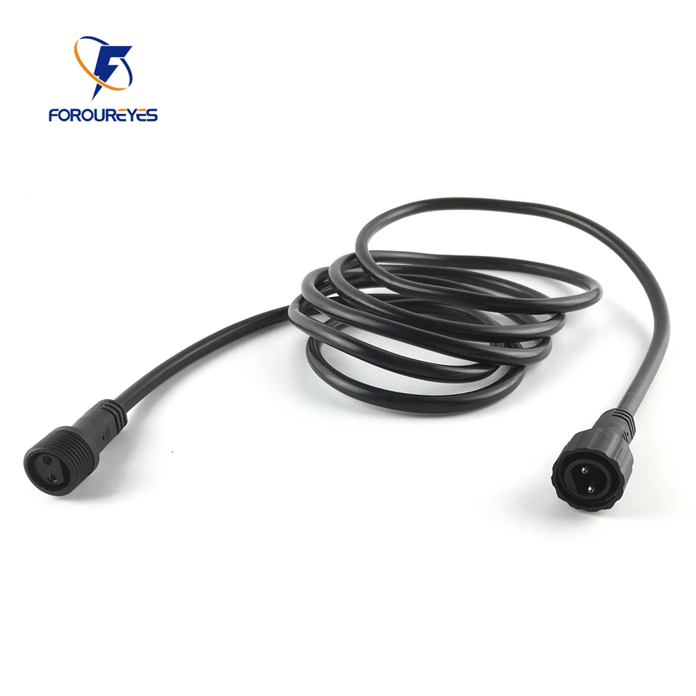 Cable de extensión impermeable IP67 de 2 pines y 2 metros, Cable de alimentación para luces LED al aire libre