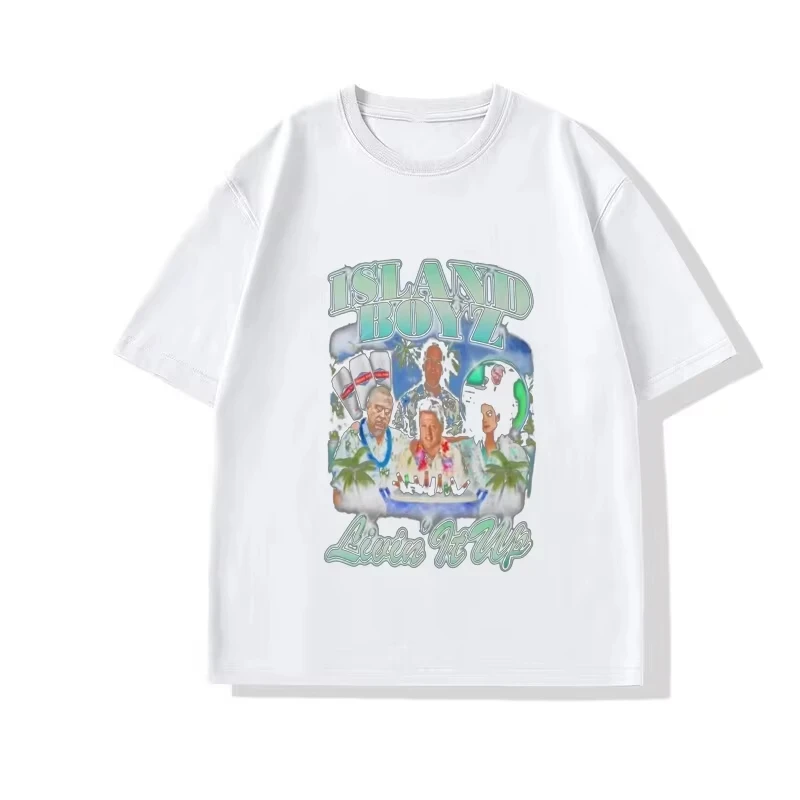 الاتجاه الموضة جزيرة إبستين بنين القطن طباعة Blockbuster الرجال النساء تي شيرت جيفري السفر ضيف متعة جيفري قصيرة الأكمام #2