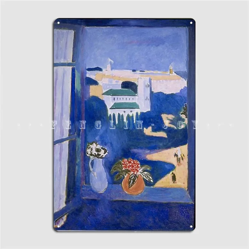 Landscape Viewed From A Window In Tangier Henri Matisse Poster Metal Plaque Cinema Garage Pub Garage Plaques Tin Sign Posters