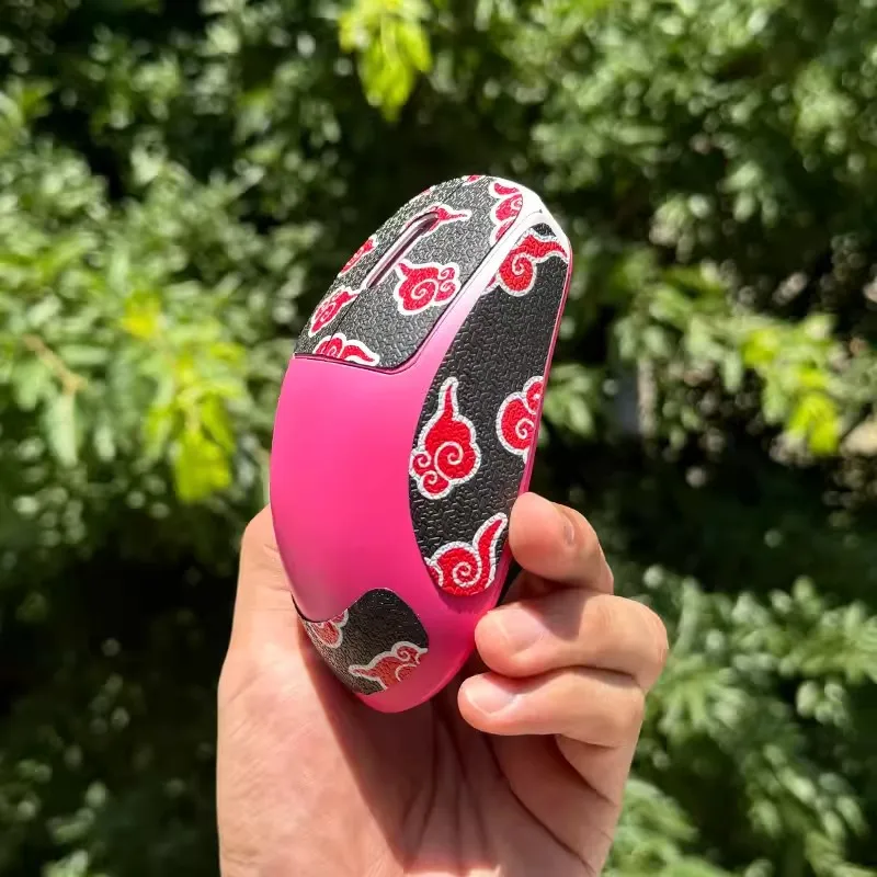 شريط مانع للانزلاق مضاد للعرق ، ملصق ماوس خفيف للغاية لـ Waizowl OGM Pro V2 ، نسيج سحلية ندفة الثلج فائق النحافة ، مجموعة واحدة