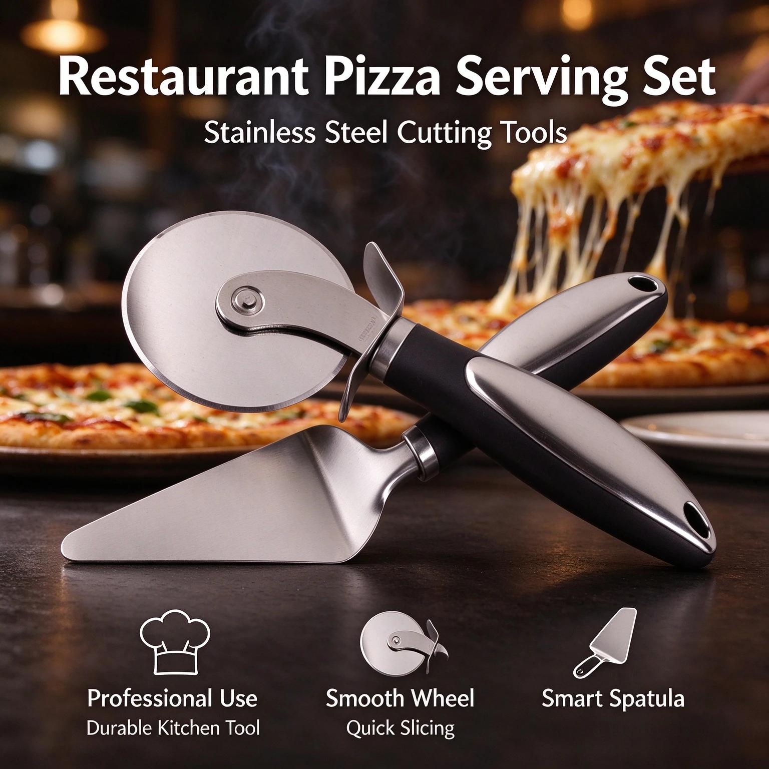 Cortador de pizza em aço inoxi - Kitchen Roller Baking avaliação e preço
