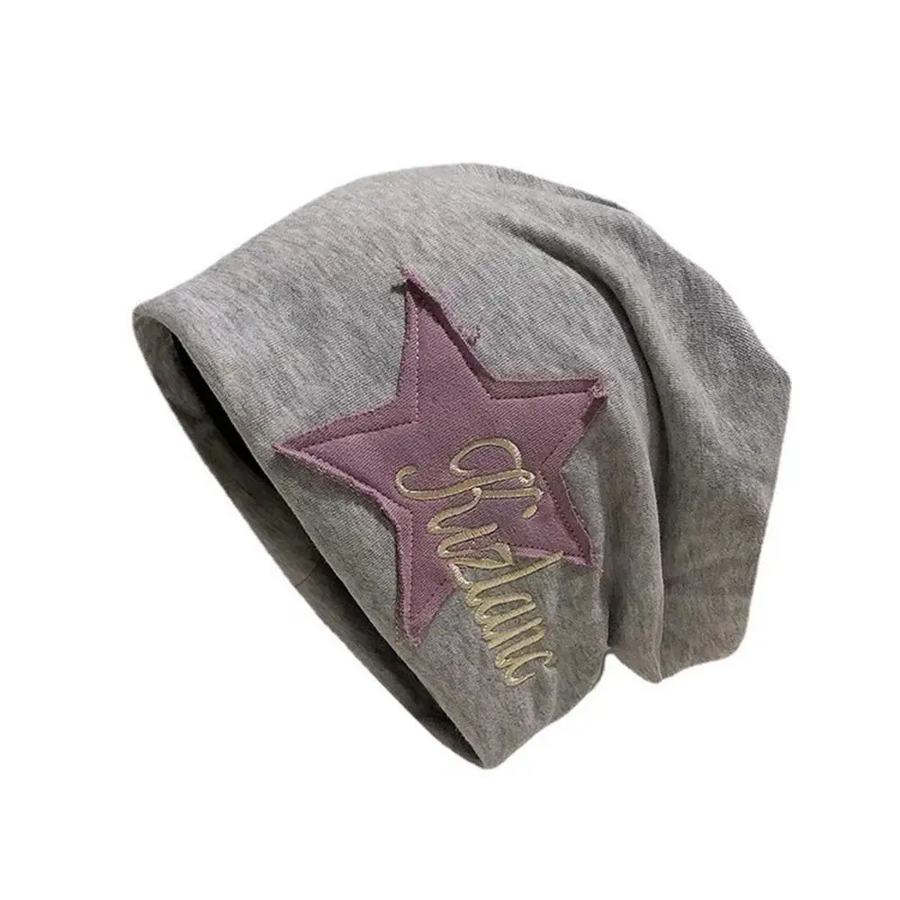 

Embroidery Star Sticker Autumn and Winter Y2k Pile Hat Ear Protection Korean Style Caps Beanie Hat Letter Hat Women Warm Cap