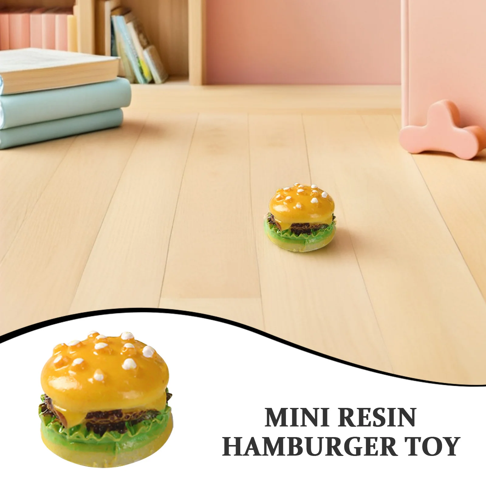 50 Stücke Miniatur Hamburger Realistische Harz Fast Food DIY Pretend Spielen Küche Zubehör Puppenhaus Dekor