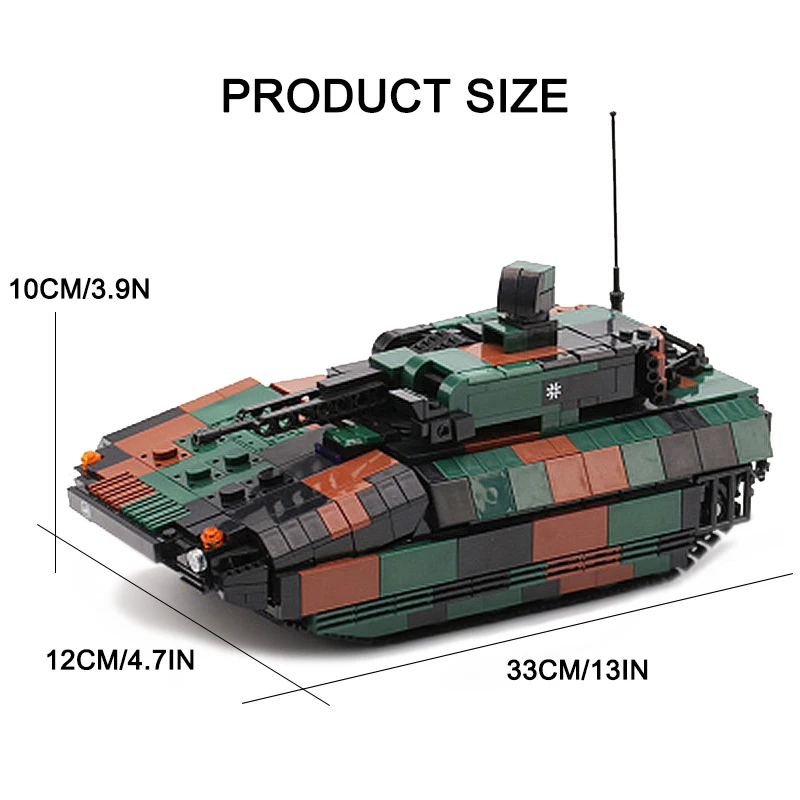 Military Series T92 Tank Leopard-2A6 Challenger 2 Type99 Main Battle Tank Building Blocks Set Military Truck Bricks Toys Gifts