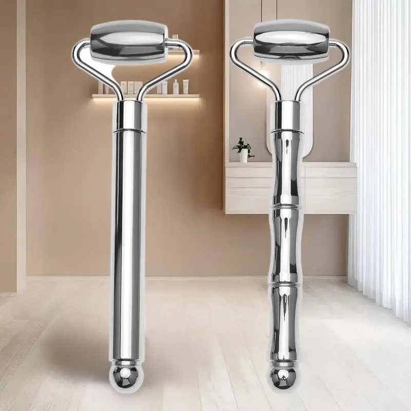 أداة تدليك الوجه غوا شا بيوتي للوجه والرقبة من الفولاذ المقاوم للصدأ لشد الجلد وشد الوجه والعناية بالجمال