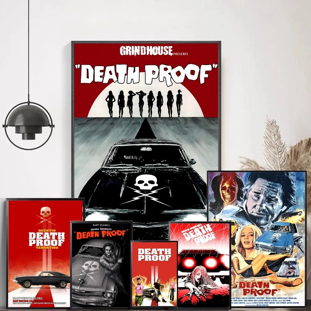 Film Death Proof Action Classic Vintage Posters Decoracion Painting Wall Art White Kraft Paper Kawaii Room Decor