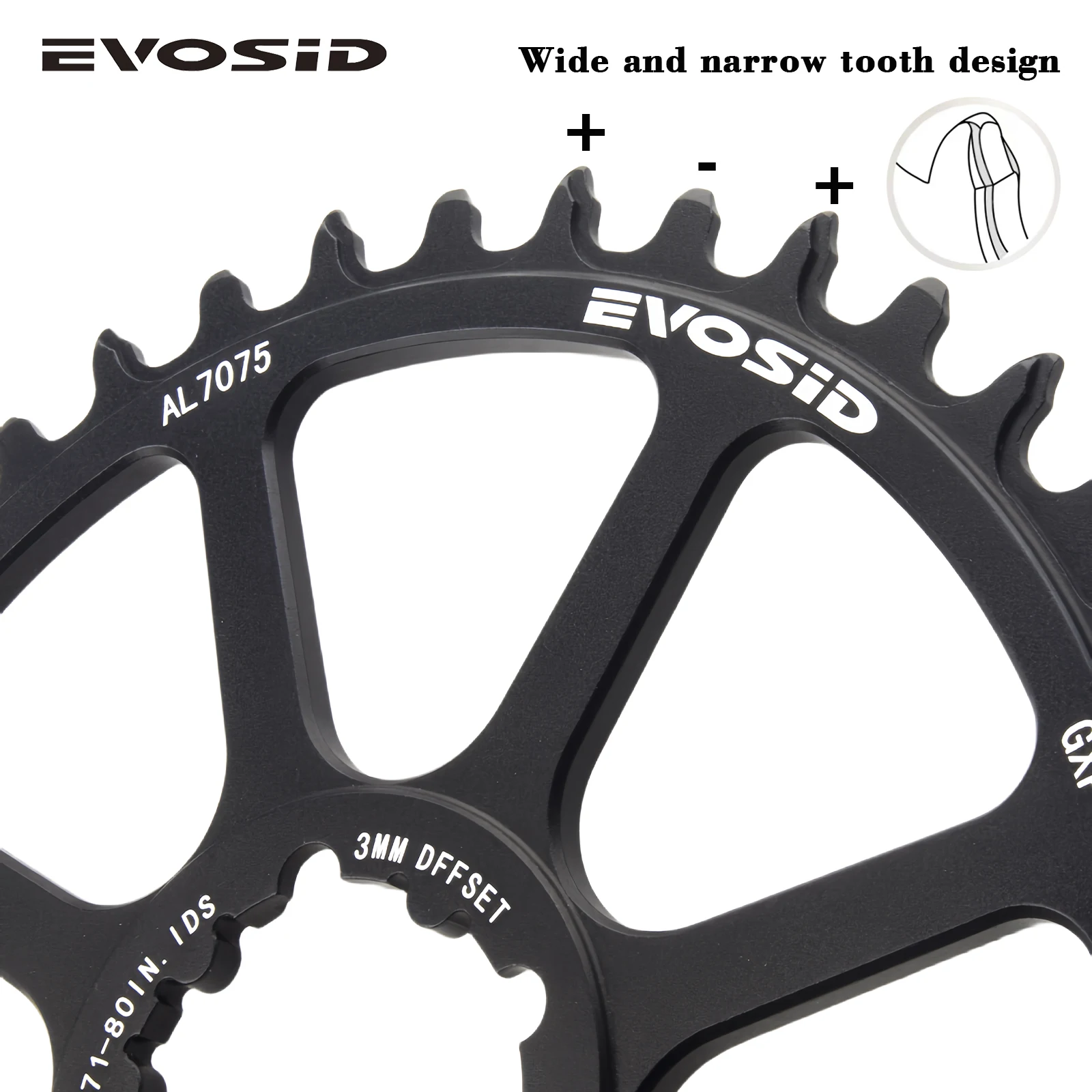 EVOSID Bike Chainring 40T 42T 44T Road Bike Tooth Disc 12S Direct Mount Sprocket 3mm Offset 46T 48T 50T Folding Bicycle Disc