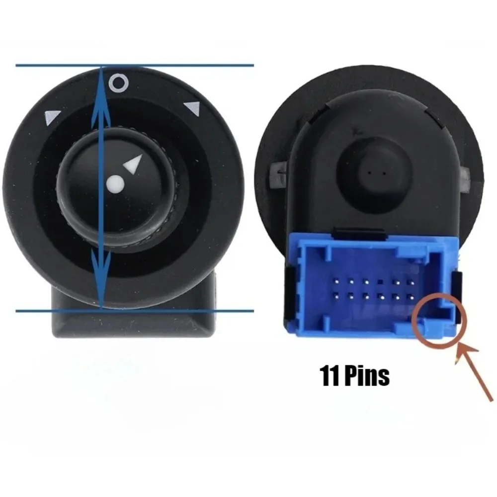 New Electric Rearview Mirror Control Switch Knob For Peugeot Partner 1007 Citroen C2 C3 Xsara Picasso Berlingo 185526 6545.KS
