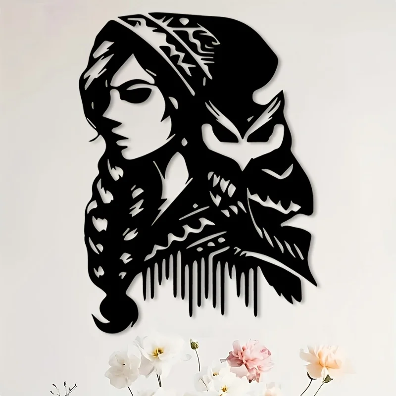 Brand Elegant Woman Metal Wall Art Rustproof Iron Statue Mural Decor Bedroom Boudoir Art Enthusiasts