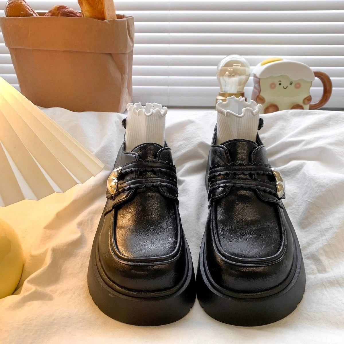 

British Style Vintage Loafers Women's Platform Mary Jane Leather Shoes Round Toe 2026 Spring New Versatile