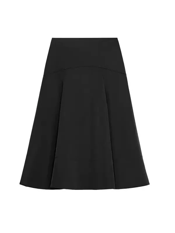 Elegancka spódnica midi z szerokimi nogawkami i paskiem, damska, nowa kolekcja jesienna, wyszczuplająca, w kształcie litery A, codzienna, asymetryczna, dopasowana.