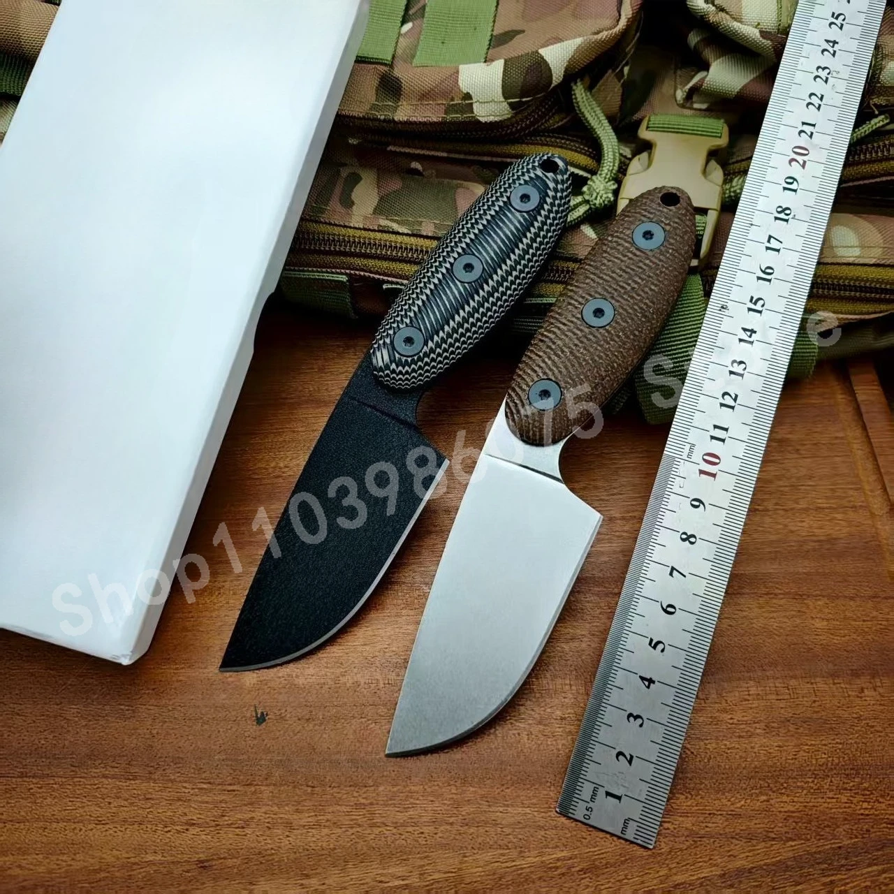 

ES-S Multi-purpose Small Straight Knife D2 Steel Blade G10 Handle Outdoor Camping Hiking Multi-functional Picnic Fruit Knife