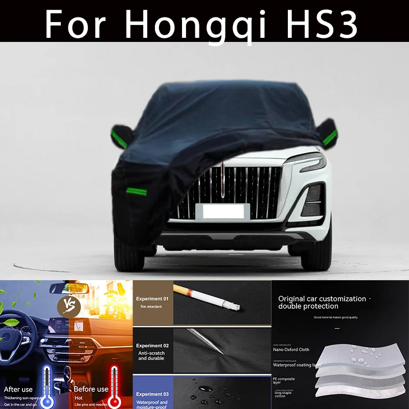 For hongqi HS3 Outdoor Protection Full Car Covers Snow Cover Sunshade Waterproof Dustproof Exterior Car accessories