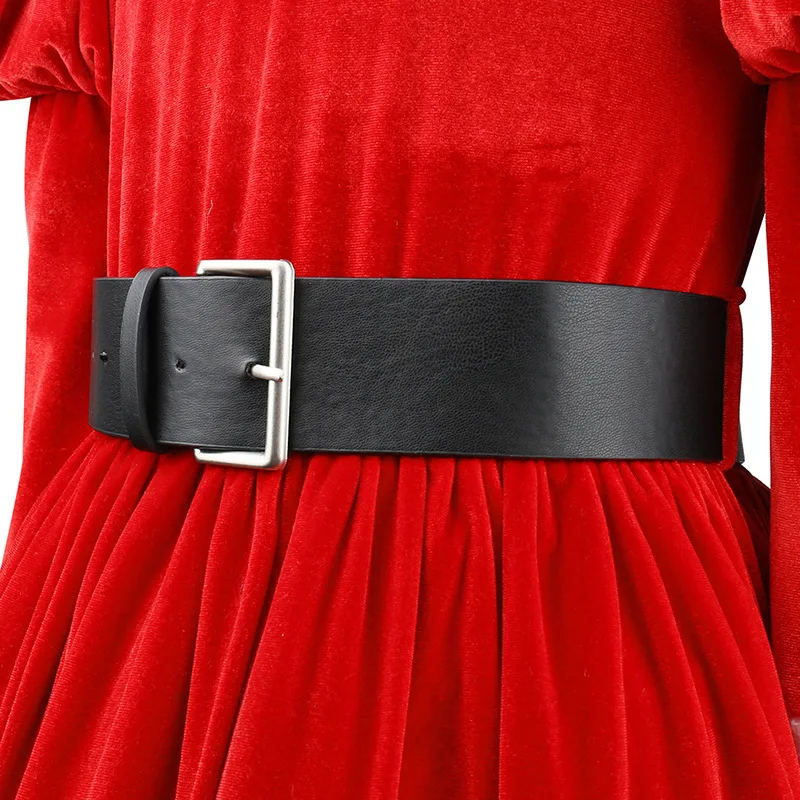 

Santa Claus Cosplay Costumes Christmas Dress With Socks Hat Xmas Red Dress Girls Party Dresses Children's Girly Dress New Year