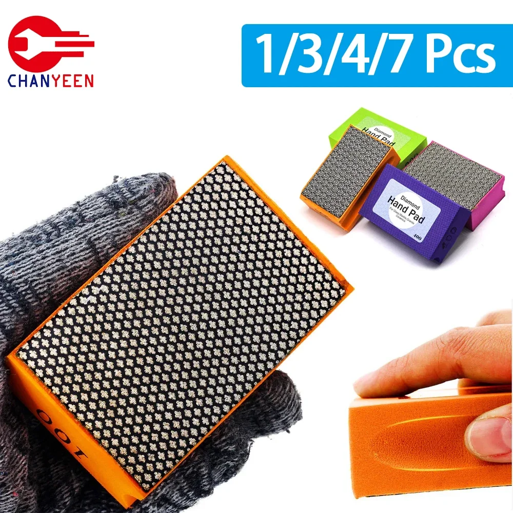 New! Diamond Hand Polishing Pads Stone Marble Ceramic Abrasive Sanding Disc Tile Glass Abrasive Grinding Block Polisher Tools