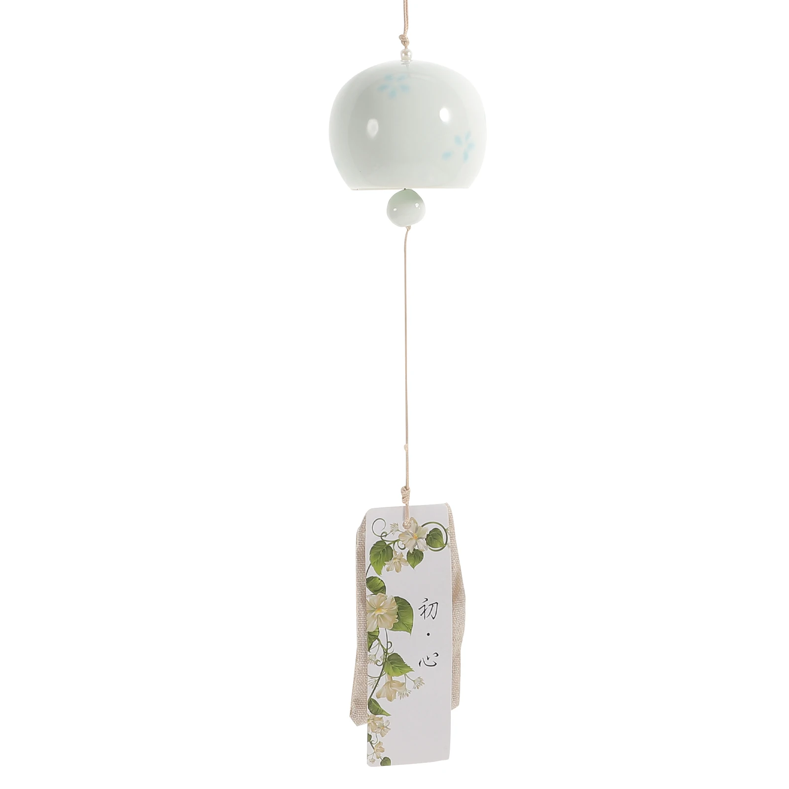 

Ceramic Cherry Blossom Wind Chime Japanese Style Bell Home Decor Car Pendant Office Shop Ornament