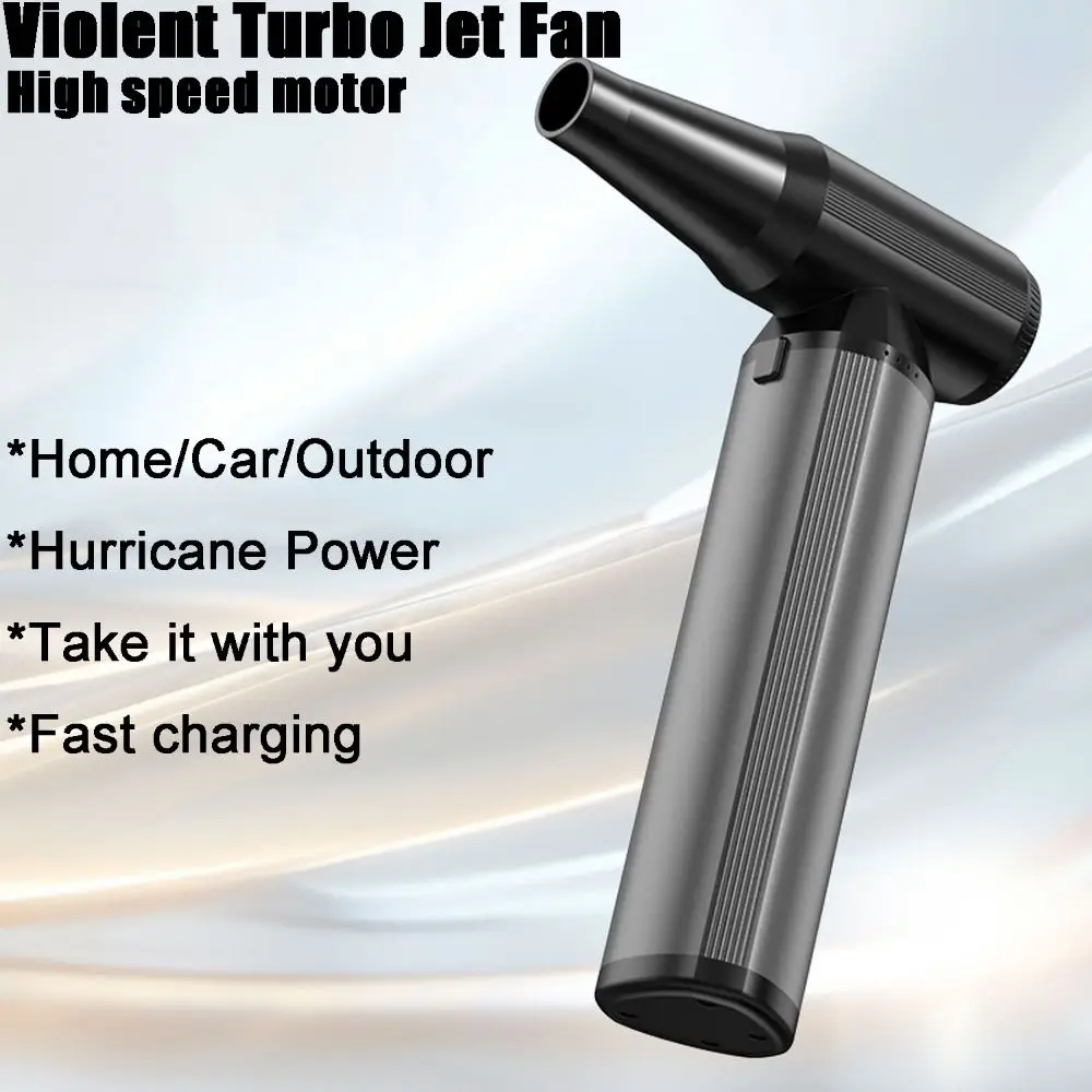 130000PRM Violent Turbo Jet Fan Brushless Motor Variable Speed Cordless Handheld Blower High Power Rechargeable