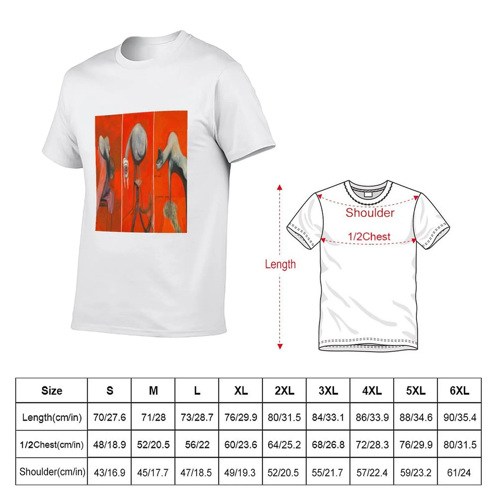 Francis Bacon Three Studies for Figures at the Base of a Crucifixion 1944 T-Shirt Durable Work Wear T-Shirt